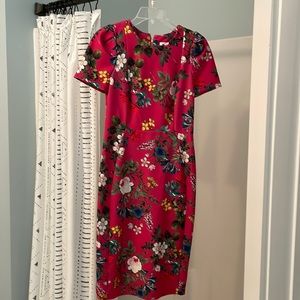 Fusia floral bodycon dress